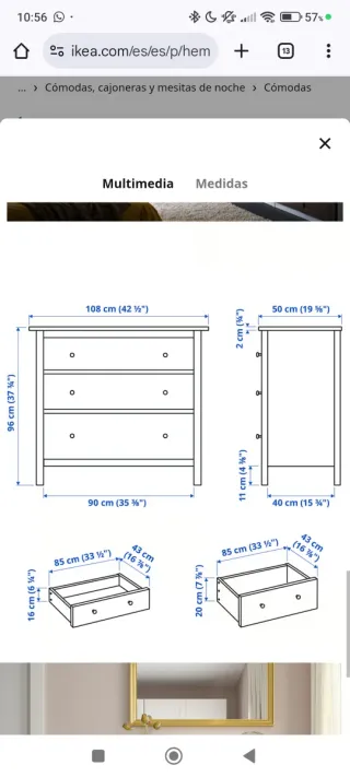 Cómoda Hemnes Ikea Blanca