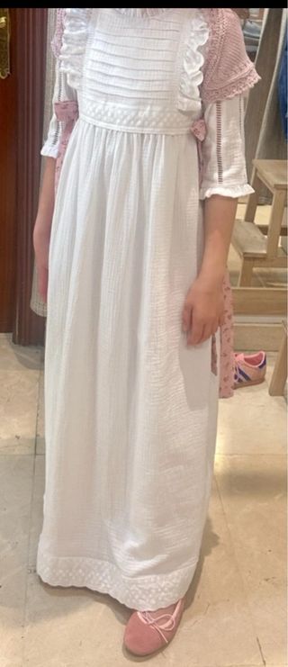 Vestido Comunión Dímelo Hilando 2025 Blanco/Rosa
