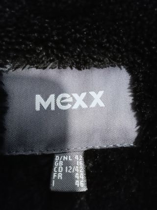 Abrigo de piel M&R negro