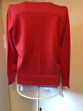 Jersey Rojo Cuello Pico Talla M Pilar Prieto