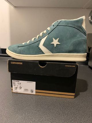 Converse Pro Leather Mid Teal Pelle nabuk 43