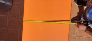 14 tavoli da bar/terrazza arancioni e argentati