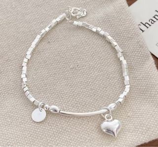Pulsera Plata Ley Corazón y Disco