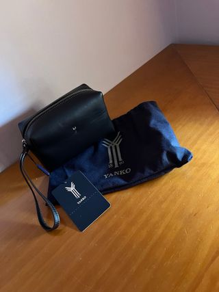 Cartera de piel Yanko negra