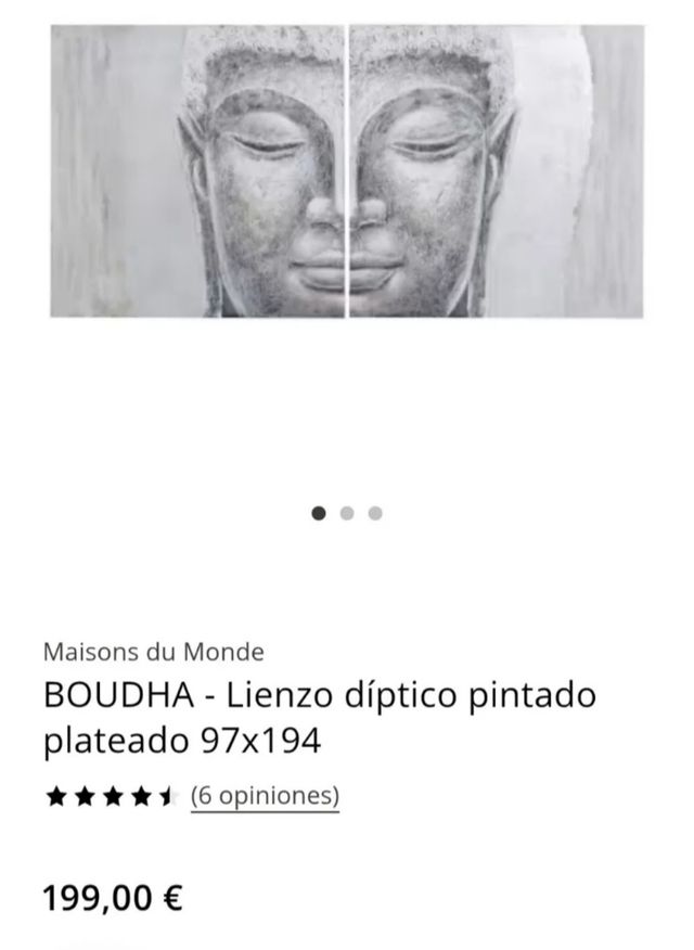 Lienzo decorativo buda