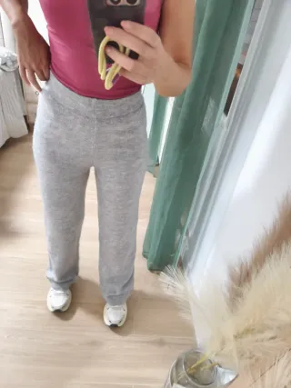Pantalón chándal gris elástico 