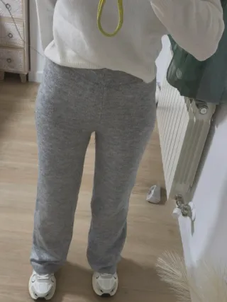 Pantalón chándal gris elástico 