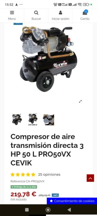 Compresor Cevik 3 HP