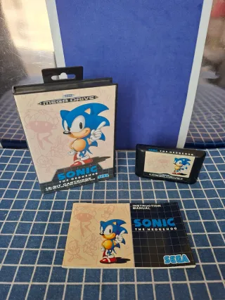 MEGADRIVE SONIC 1 ORIGINAL COMPLETO 