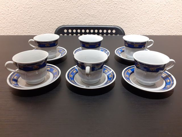 Juego cafe te 6 tazas 6 platos