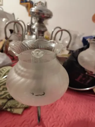 Lámpara de techo cristal y metal