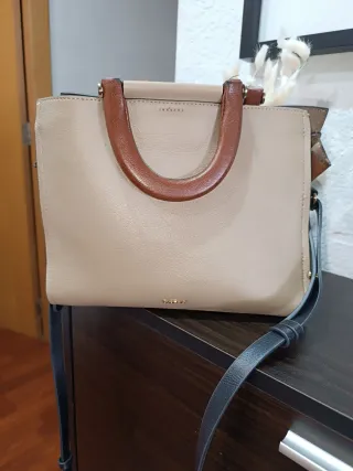 Bolso Parfois beige y marrón