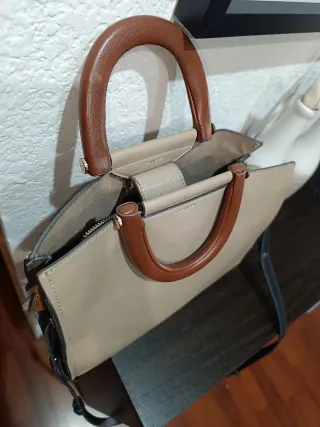 Bolso Parfois beige y marrón