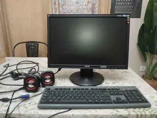 Monitor Asus  19 ' con teclado y altavoces .