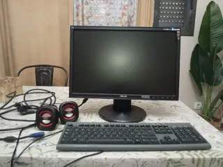 Monitor Asus  19 ' con teclado y altavoces .