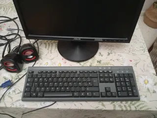 Monitor Asus  19 ' con teclado y altavoces .