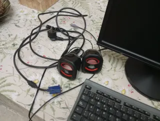 Monitor Asus  19 ' con teclado y altavoces .