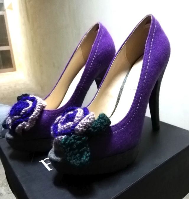 Scarpe Primadonna n.39 Viola con Fiore