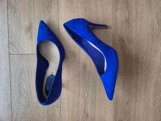 Zapatos de tacón 9cm Stradivarius azules
