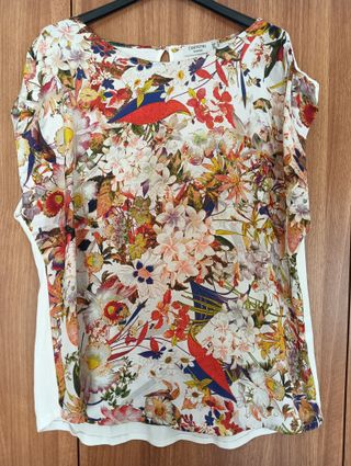 Camiseta Cortefiel Mujer Talla XL Estampado Floral