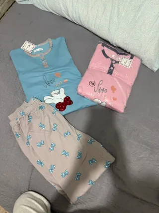 Pijama Mujer XXL Azul y Rosa