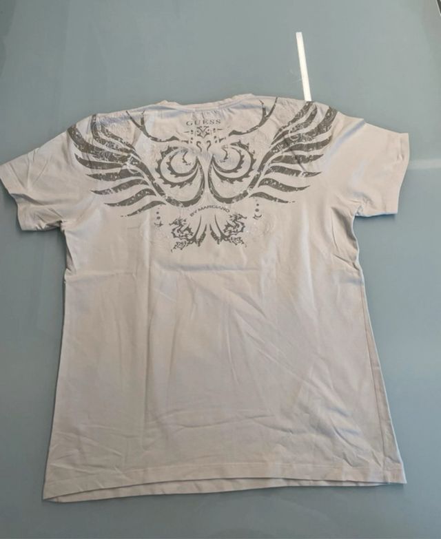 Maglietta Guess elasticizzata ricami beige XL