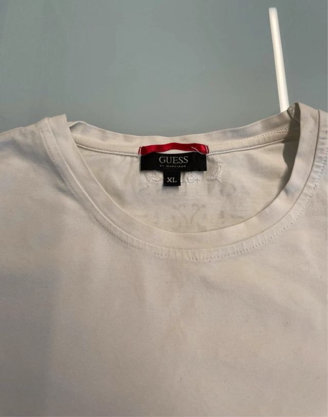Maglietta Guess elasticizzata ricami beige XL