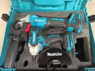 Maletín Makita taladro+radial+percutor+2 baterías