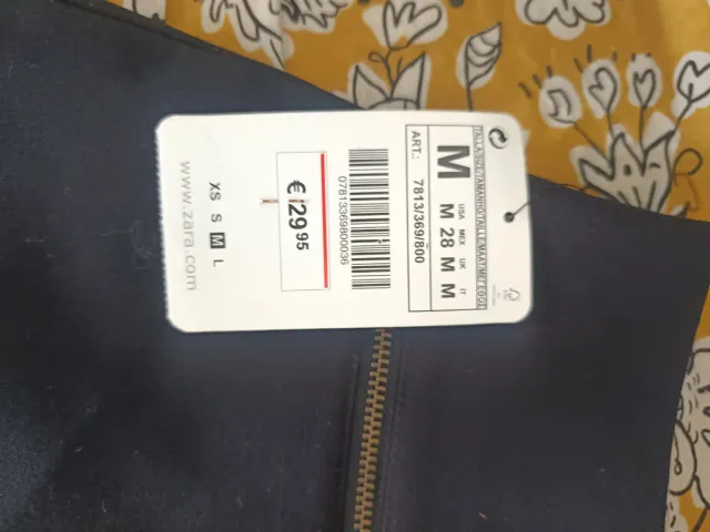 Falda Zara Básica Negra Talla M Nueva