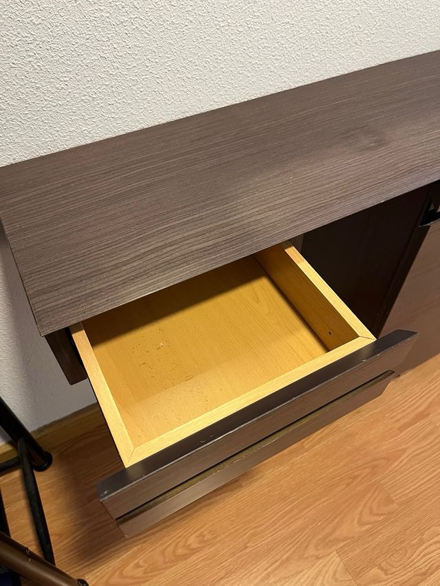 Mueble recibidor madera y metal