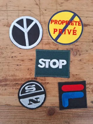 Set 5 applicazioni Termoadesive Vintage