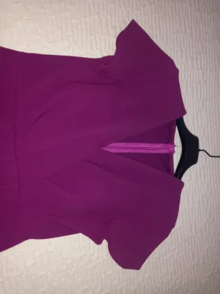 Vestido morado elegante Y BOLSO.