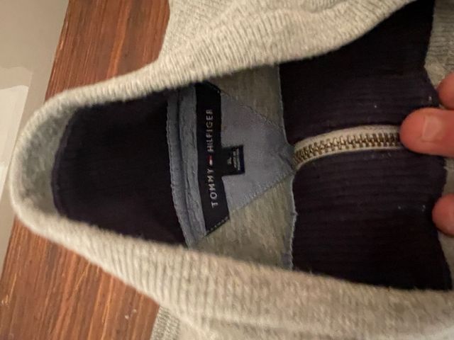 Maglioncino Tommy Hilfiger Grigio Zip