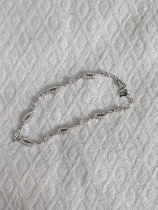 Pulsera plata y circonitas