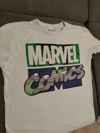 T-shirt Marvel Comics stampa verde
