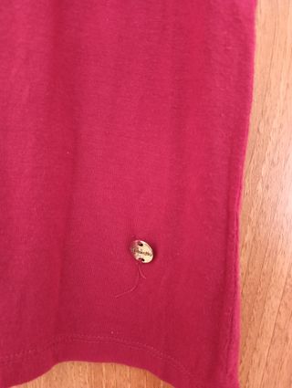 Camiseta mujer manga abullonada roja