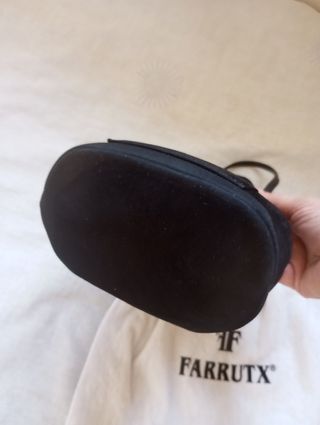 Bolso de fiesta negro de ante Farrutx 