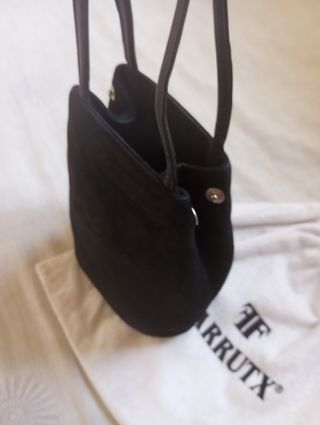 Bolso de fiesta negro de ante Farrutx 