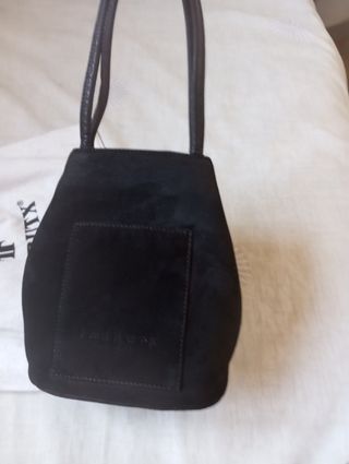 Bolso de fiesta negro de ante Farrutx 