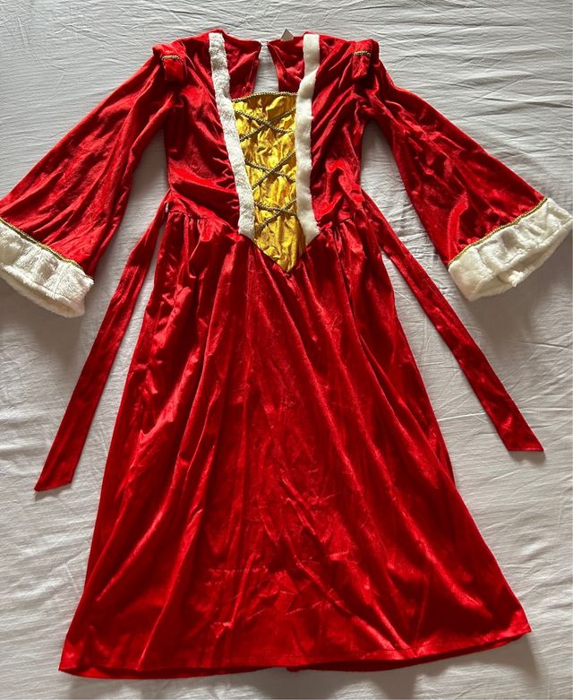 Disfraz Reina Maga/Mamá Noel Rojo y Dorado