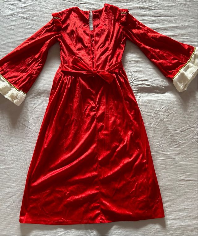 Disfraz Reina Maga/Mamá Noel Rojo y Dorado