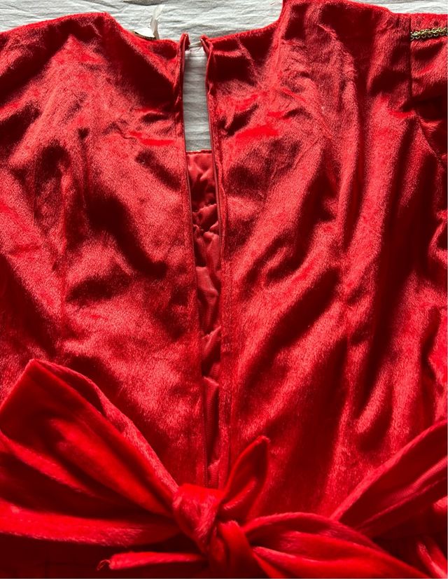 Disfraz Reina Maga/Mamá Noel Rojo y Dorado