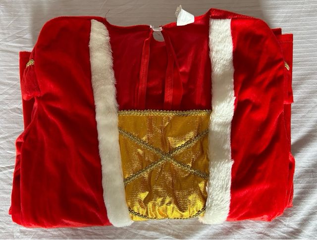 Disfraz Reina Maga/Mamá Noel Rojo y Dorado