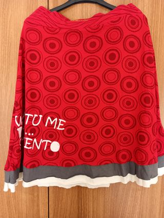Falda Desigual Talla M/38/10 Estampado Círculos
