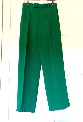 Pantalón ancho Zara verde