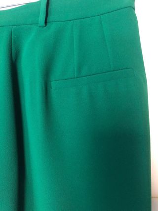 Pantalón ancho Zara verde