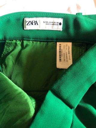 Pantalón ancho Zara verde