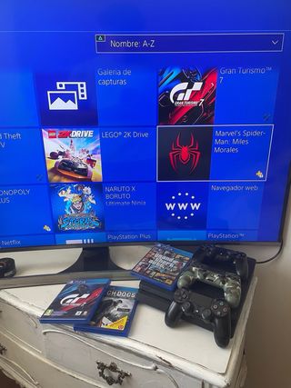 PS4 Slim 1TB + 3 Mandos + 7 Juegos