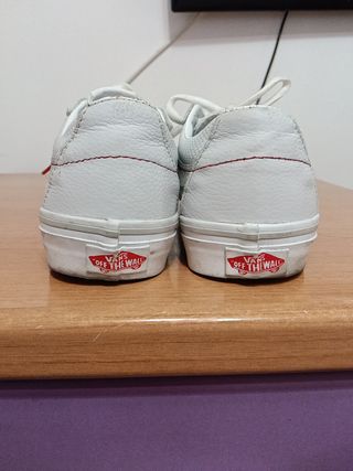 Zapatillas Vans Mujer Piel Blancas Talla 38