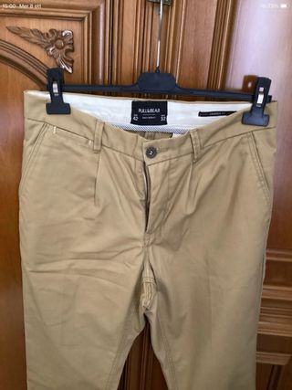 Pull&Bear Pantalone Uomo Beige Taglia M